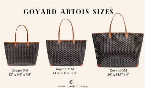 goyard artois gm|goyard artois size comparison.